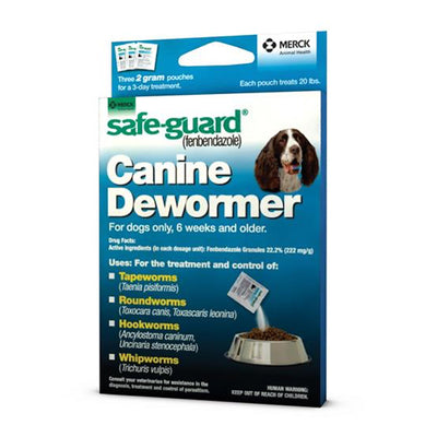 Safe-Guard Canine Dewormer, 2 Gram Pouches, 3-Count