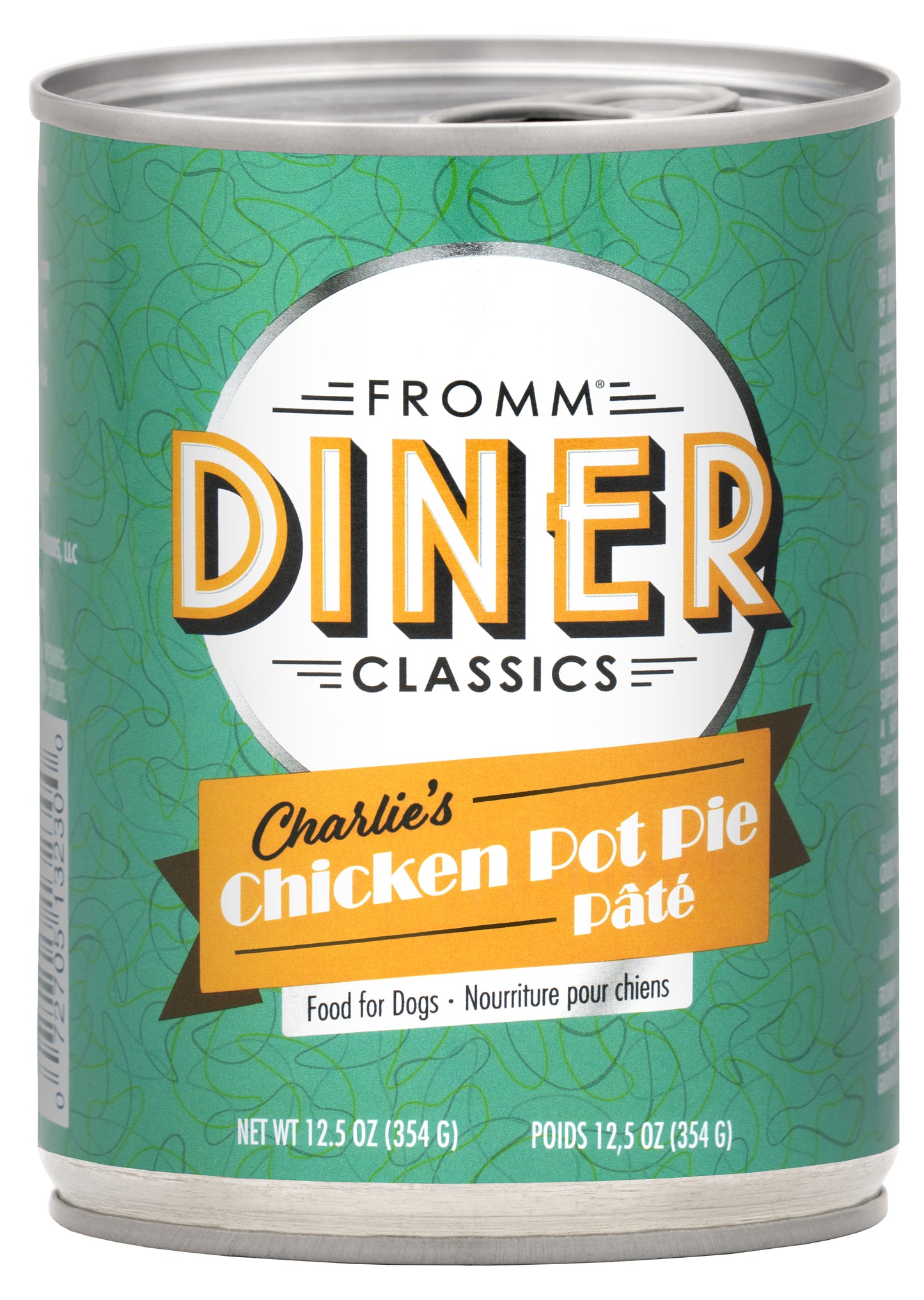 Fromm Diner Classics Charlie's Chicken Pot Pie Pate 12.5-oz, Wet Dog Food, Case Of 12