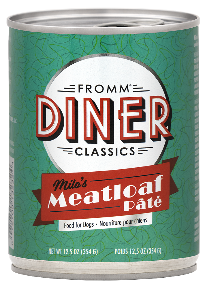 Fromm Diner Classics Milo's Meatloaf Pate 12.5-oz, Wet Dog Food, Case Of 12