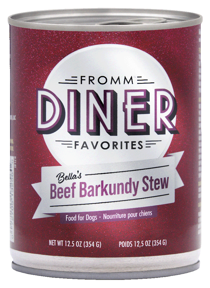 Fromm Diner Classics Bella's Beef Barkundy Stew 12.5-oz, Wet Dog Food, Case Of 12
