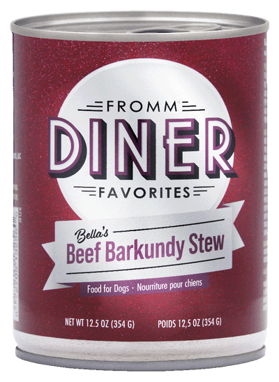 Fromm Diner Classics Bella's Beef Barkundy Stew 12.5-oz, Wet Dog Food, Case Of 12