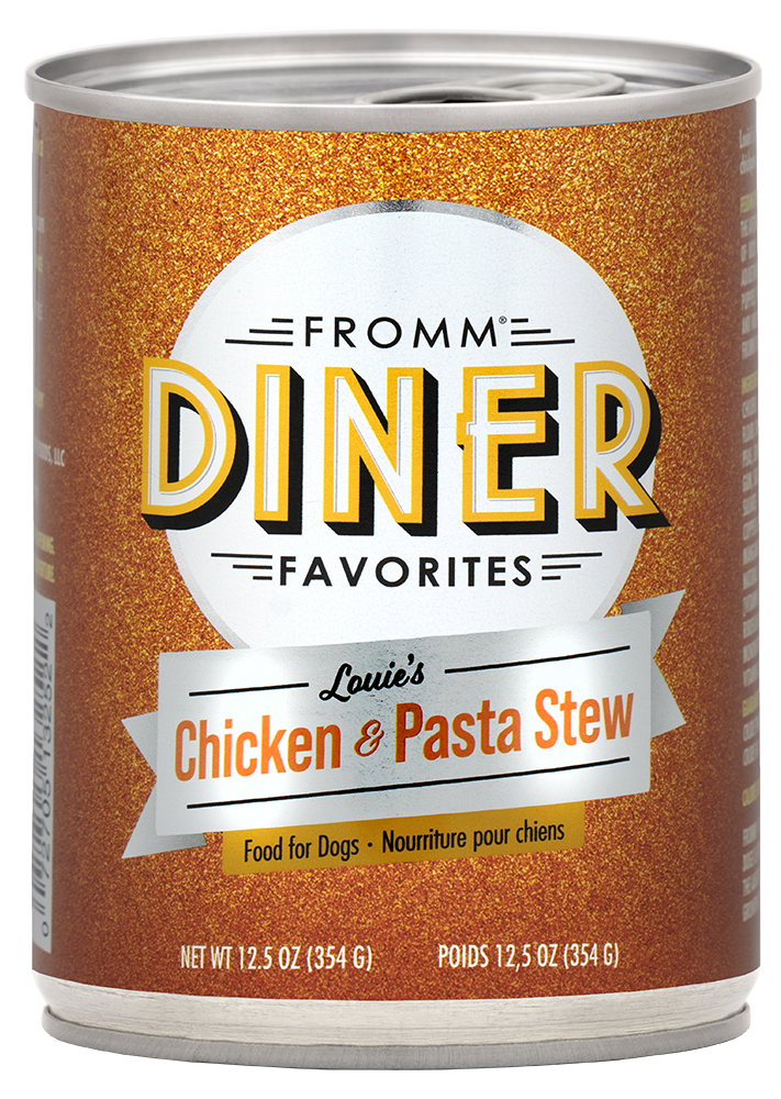 Fromm Diner Classics Louie's Chicken & Pasta Stew 12.5-oz, Wet Dog Food, Case Of 12