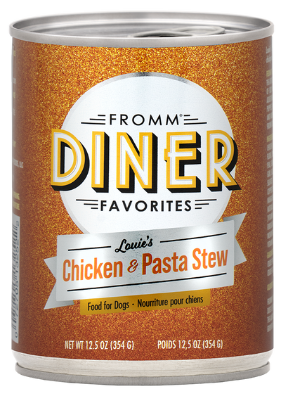 Fromm Diner Classics Louie's Chicken & Pasta Stew 12.5-oz, Wet Dog Food, Case Of 12