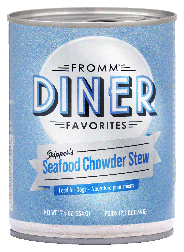 Fromm Diner Classics Skipper's Seafood Chowder Stew 12.5-oz, Wet Dog Food, Case Of 12