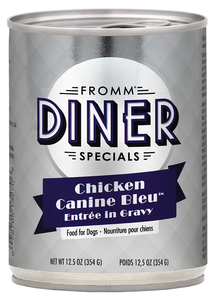 Fromm Diner Specials Chicken Canine Bleu™ Entrée in Gravy 12.5-oz, Wet Dog Food, Case Of 12