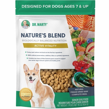 Dr. Marty Nature's Blend Active Vitality Senior Recipe, Freeze-Dried Raw Dog Food