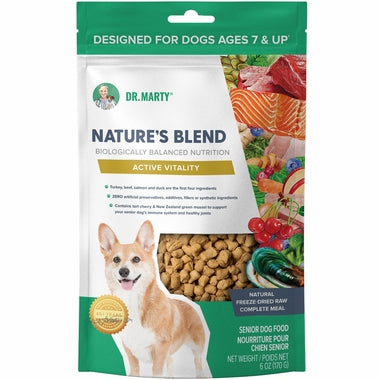 Dr. Marty Nature's Blend Active Vitality Senior Recipe, Freeze-Dried Raw Dog Food