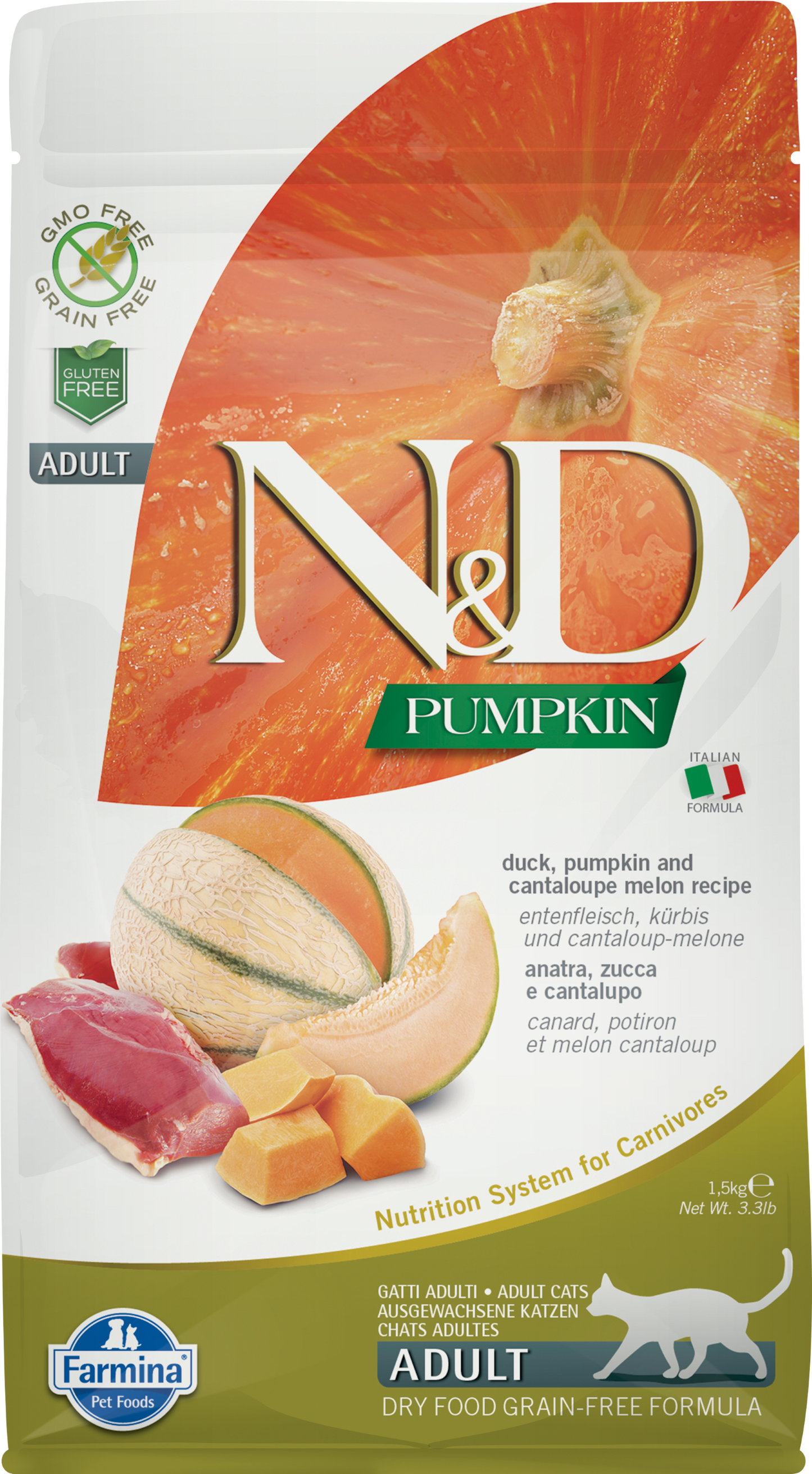 Farmina N&D Pumpkin Duck & Cantaloupe Dry Cat Food