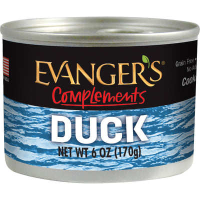 Evanger's Grain Free Duck For Dogs & Cats, Wet Food Topper, 6-oz Case of 24