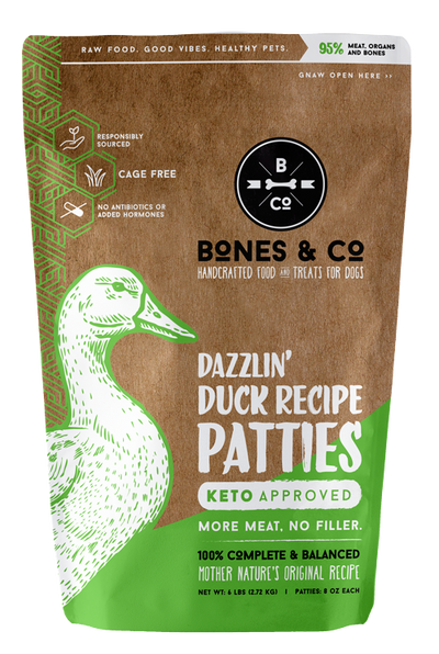 Bones & Co Frozen Raw Duck, Dog Food