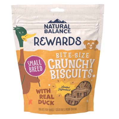 Natural Balance Limited Ingredient Crunchy Biscuits Small Breed Potato And Duck Recipe Dog Treat, 8-oz Bag