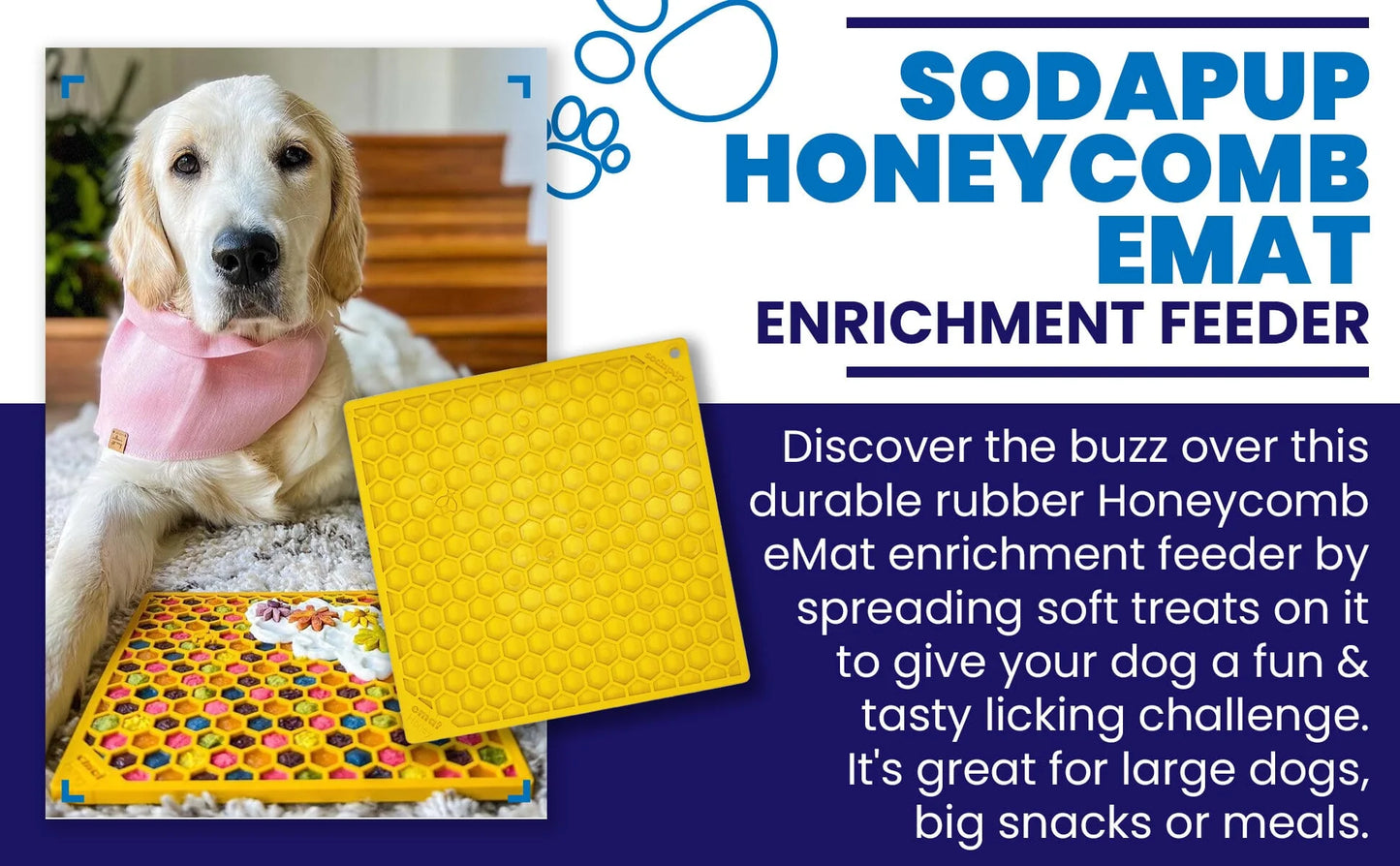 SodaPup Honeycomb Emat Enrichment Lick Mat For Dogs