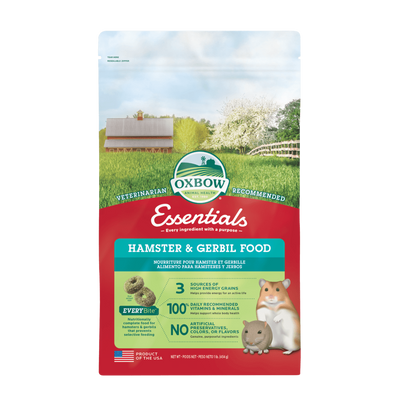 Oxbow Essentials - Hamster & Gerbil Food, 1-lb Bag