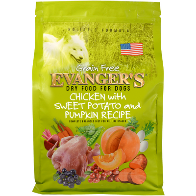 Evangers Grain Free Chicken With Sweet Potato And Pumpkin Recipe Dry Dog Food