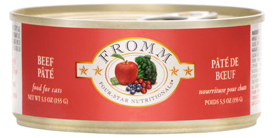 Fromm Four-Star Nutritionals Beef Pâté, Wet Cat Food, 5.5-oz Case of 12