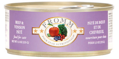 Fromm Four-Star Nutritionals Beef & Venison Pâté, Wet Cat Food, 5.5-oz Case of 12