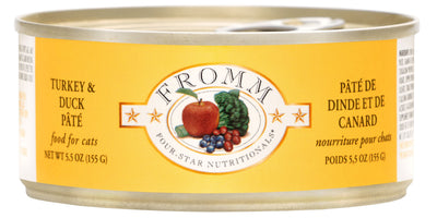 Fromm Four-Star Nutritionals Turkey & Duck Pâté, Wet Cat Food, 5.5-oz Case of 12