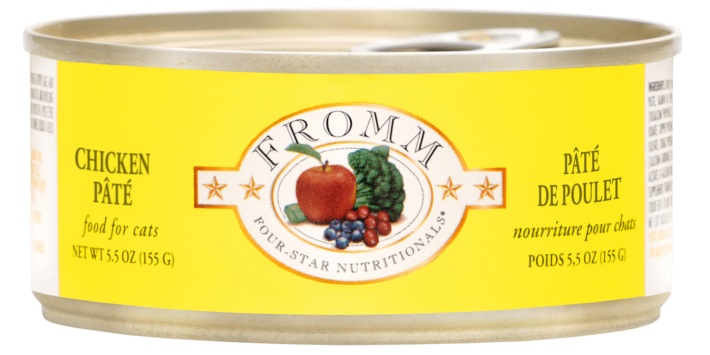 Fromm Four-Star Chicken Pate 5.5-oz, Wet Cat Food, Case Of 12