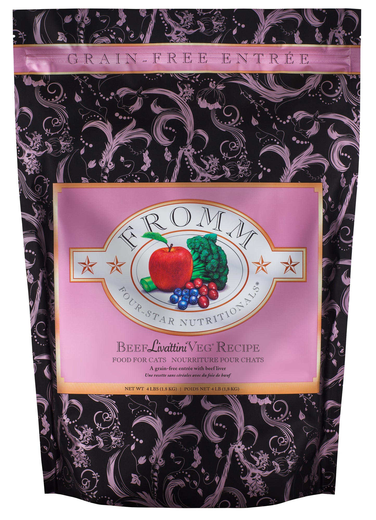 Fromm Four-Star Beef Liva’ttini Veg Recipe, Dry Cat Food