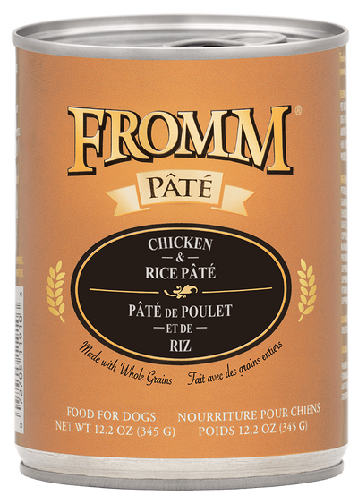 Fromm Chicken & Rice Pate 12.2-oz, Wet Dog Food, Case Of 12
