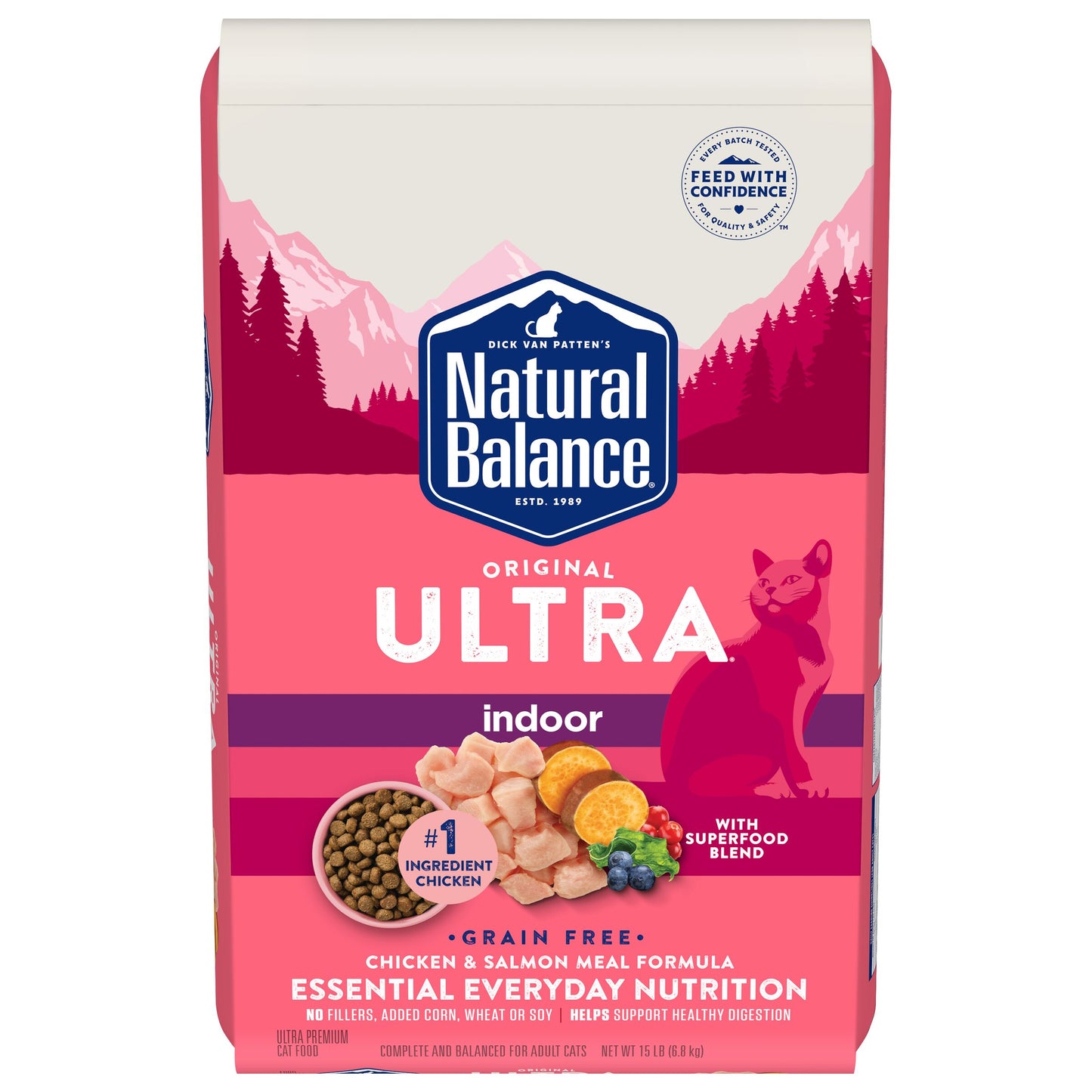 Natural Balance® Original Ultra® Indoor Grain Free Chicken & Salmon Meal Formula 15-lb, Dry Cat Food