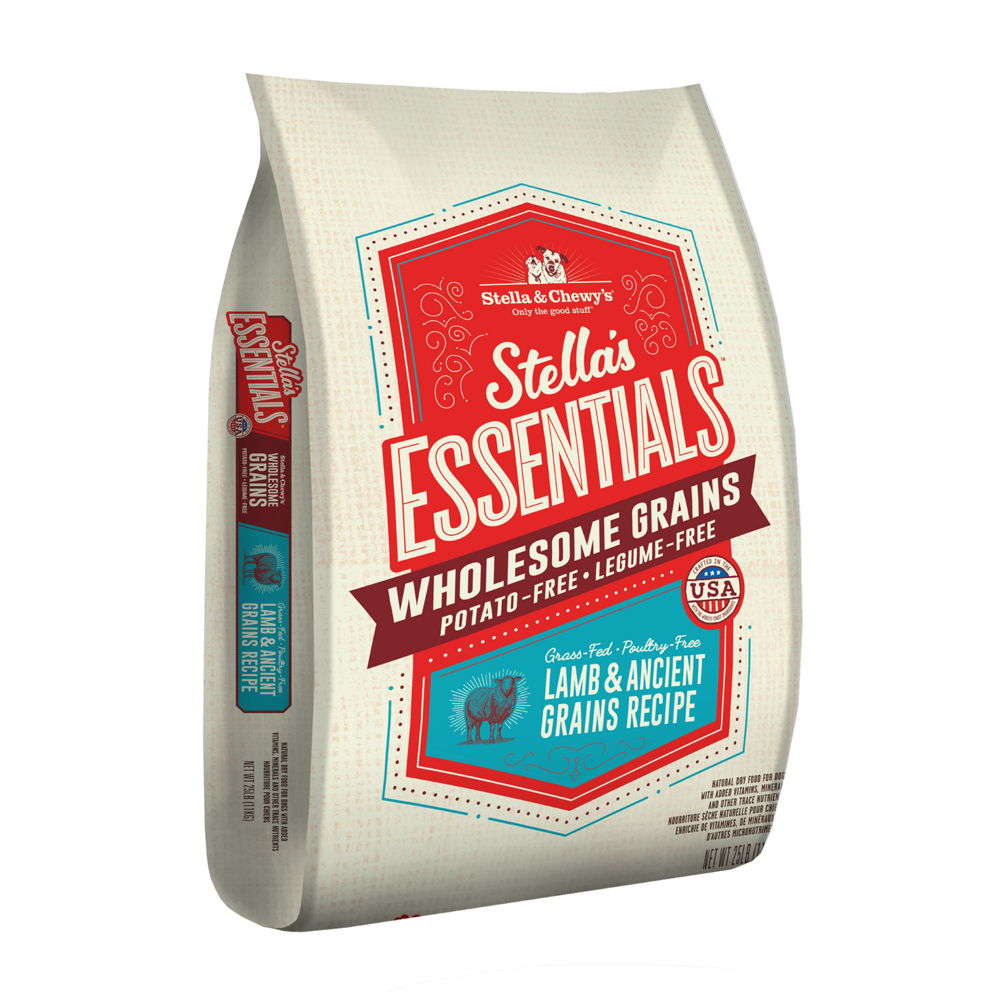 Stella's Essentials - Grass-Fed Lamb Recipe with Ancient Grains, Dry Dog Food