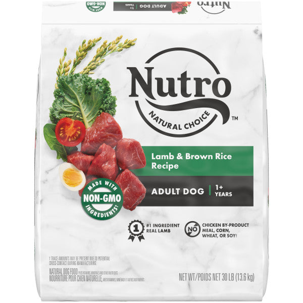 NUTRO NATURAL CHOICE Adult Dry Dog Food, Lamb & Brown Rice Recipe