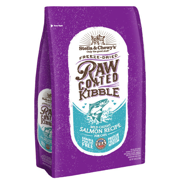 Stella & Chewy's Baked Kibble for Cats - Raw Coated Wild-Caught Salmon Dry Cat Food