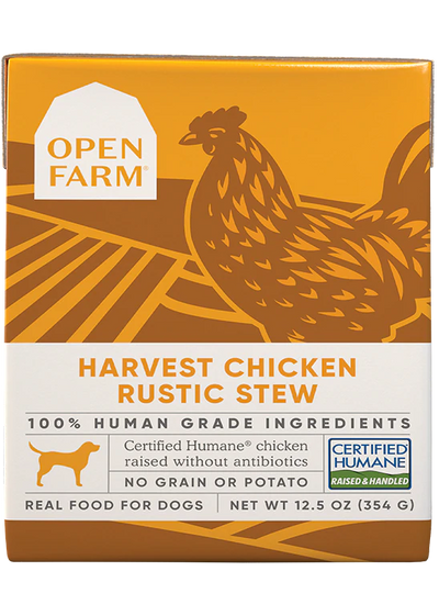 Open Farm Harvest Chicken Rustic Stew, Wet Dog Food, 12.5oz Case of 12