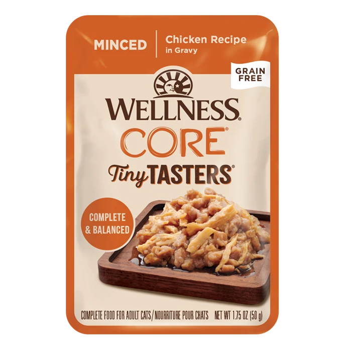 Wellness CORE® Tiny Tasters™ Minced Chicken 1.75-oz Pouch, Wet Cat Food