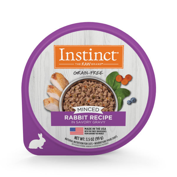 Instinct Original Minced Cups Rabbit, Wet Cat Food, 3.5-oz Case of 12