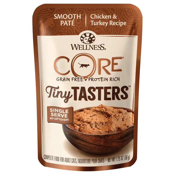 Wellness CORE® Tiny Tasters™ Chicken & Turkey Pate 1.75-oz Pouch, Wet Cat Food