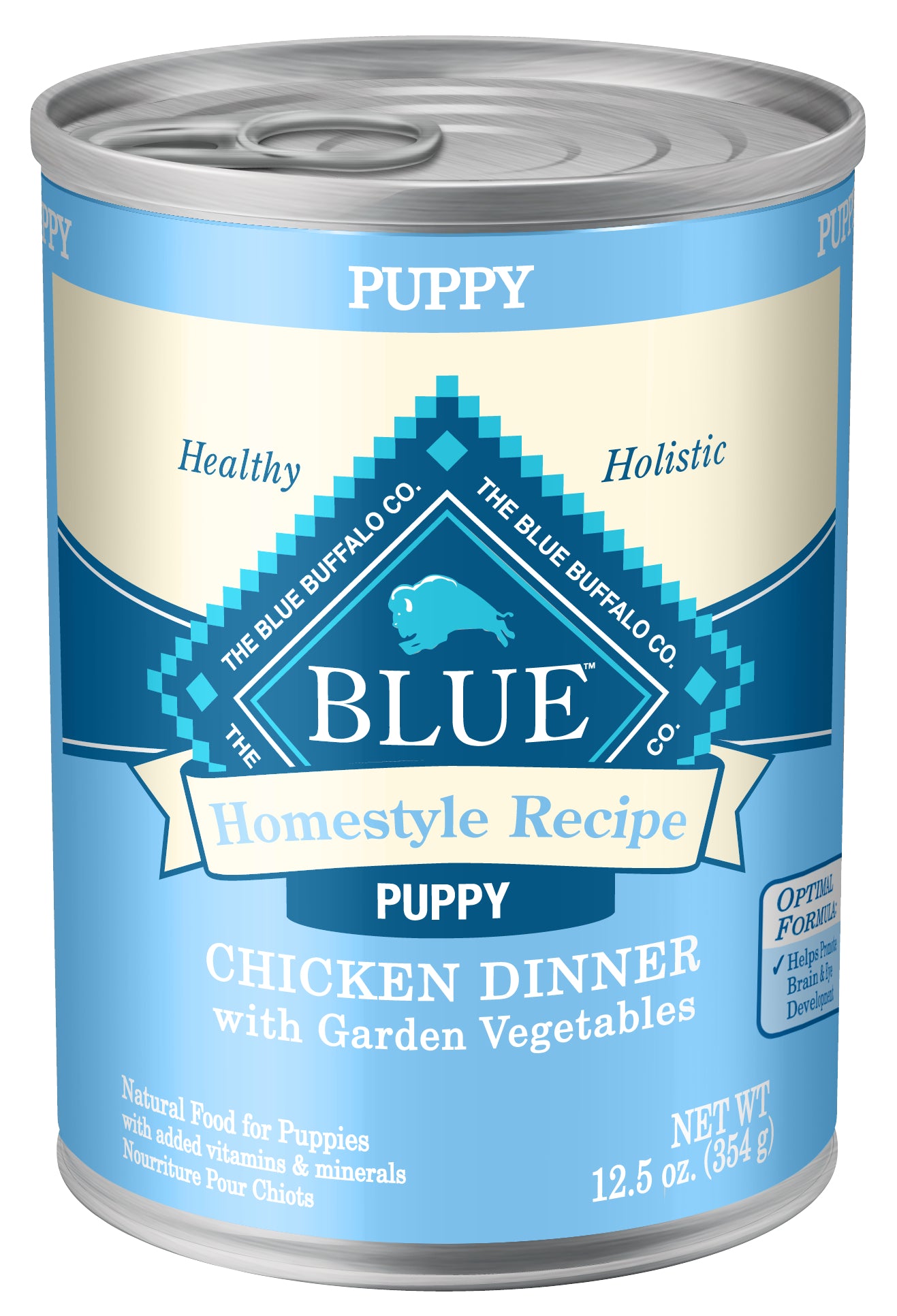 Blue Buffalo Homestyle Recipe Natural Puppy Wet Dog Food, Chicken 12.5-oz, Case of 12