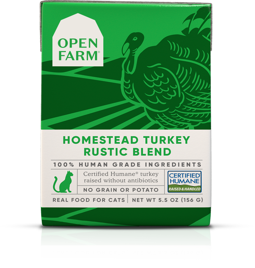Open Farm Homestead Turkey Rustic Blend, Wet Cat Food, 5.5oz Case of 12