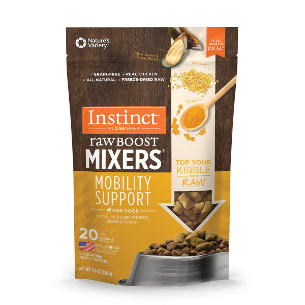 Instinct Raw Boost Mixers Mobility Support Health Freeze-Dried Dog Food Topper, 5.5-oz Bag