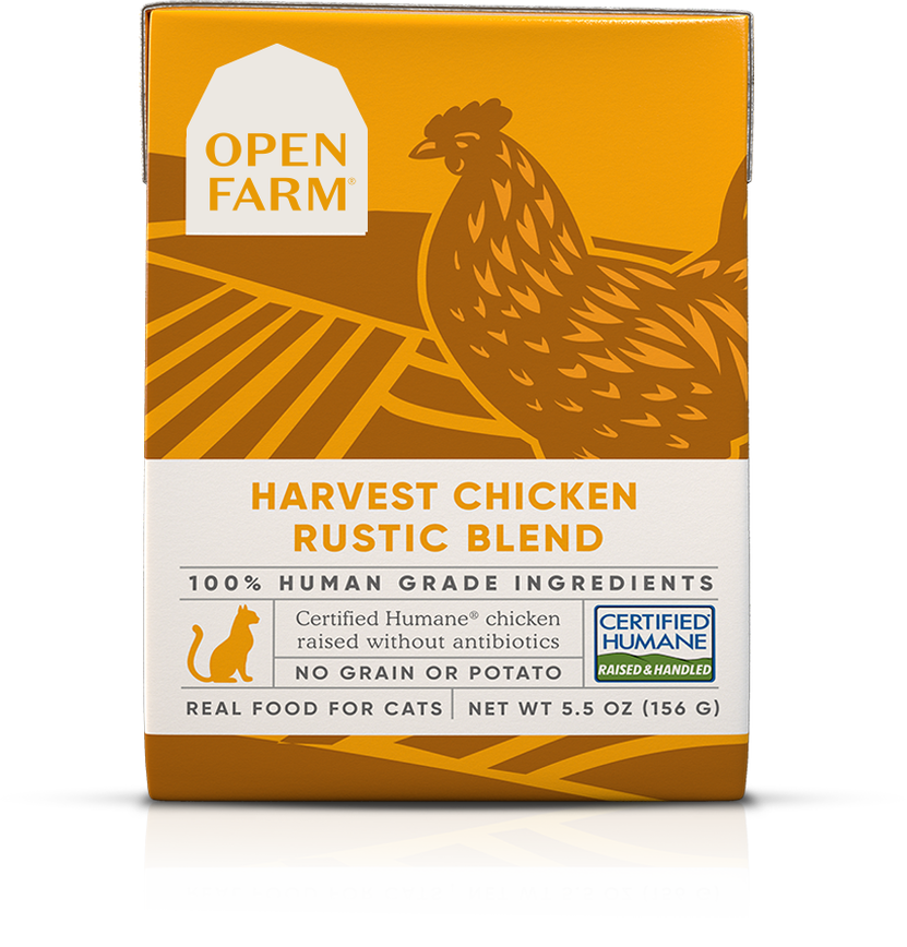 Open Farm Harvest Chicken Rustic Blend, Wet Cat Food, 5.5oz Case of 12