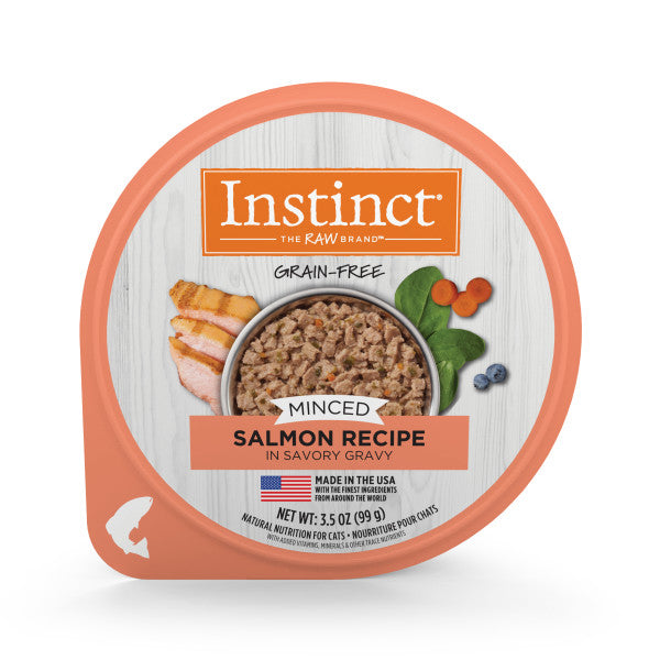 Instinct Original Minced Cups Salmon, Wet Cat Food, 3.5-oz Case of 12