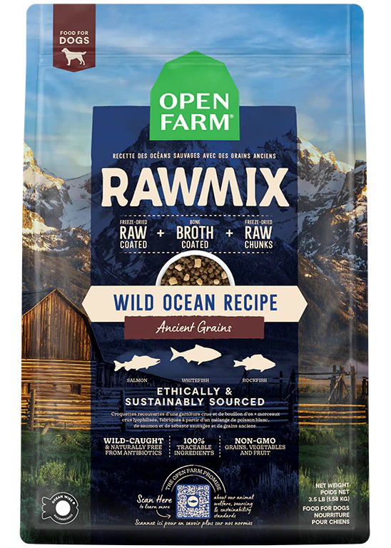 Open Farm Wild Ocean Ancient Grains RawMix, Dry Dog Food