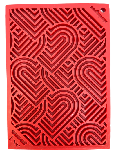 SodaPup Love Hearts Emat Enrichment Small Lick Mat For Dogs