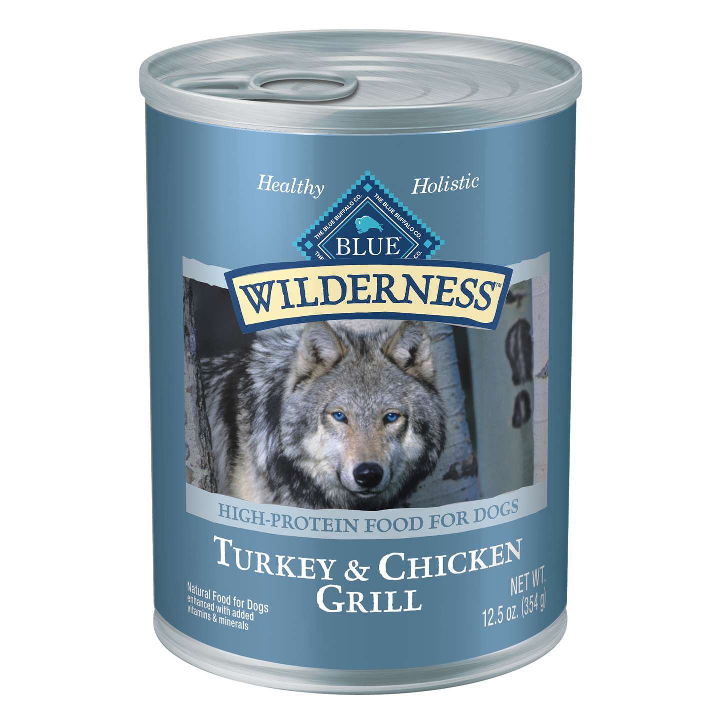 Blue Buffalo Wilderness High Protein, Natural Adult Wet Dog Food, Turkey & Chicken Grill 12.5-oz, Case of 12