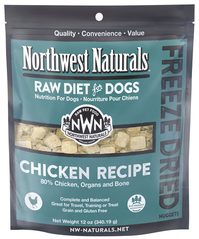 Northwest Naturals Chicken Recipe, Freeze-Dried Raw Dog Food