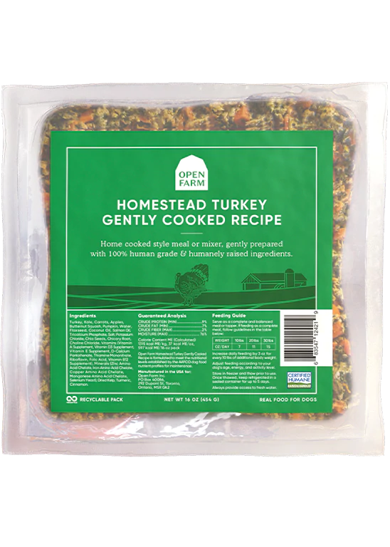 Open Farm Homestead Turkey Recipe, Gently Cooked Dog Food