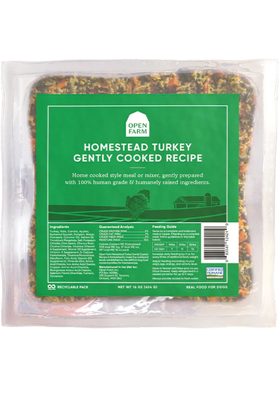 Open Farm Homestead Turkey Recipe, Gently Cooked Dog Food