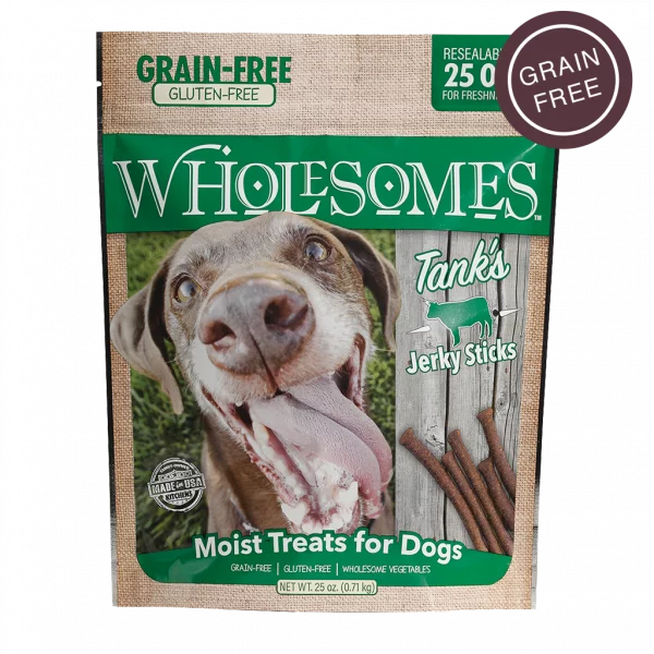 Wholesomes Tank's Jerky Sticks 25-oz Bag, Dog Treat