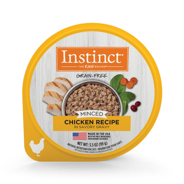 Instinct Original Minced Cups Chicken, Wet Cat Food, 3.5-oz Case of 12
