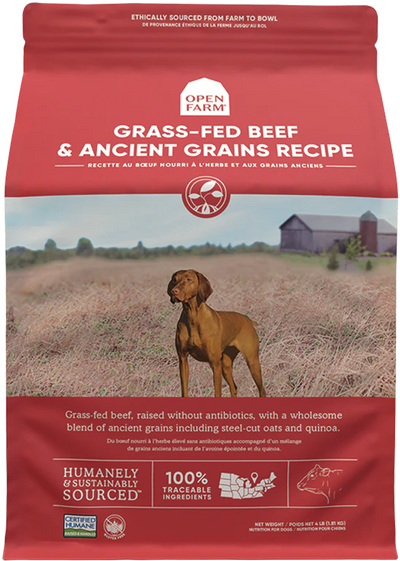 Open Farm Ancient Grains Grass-Fed Beef , Dry Dog Food