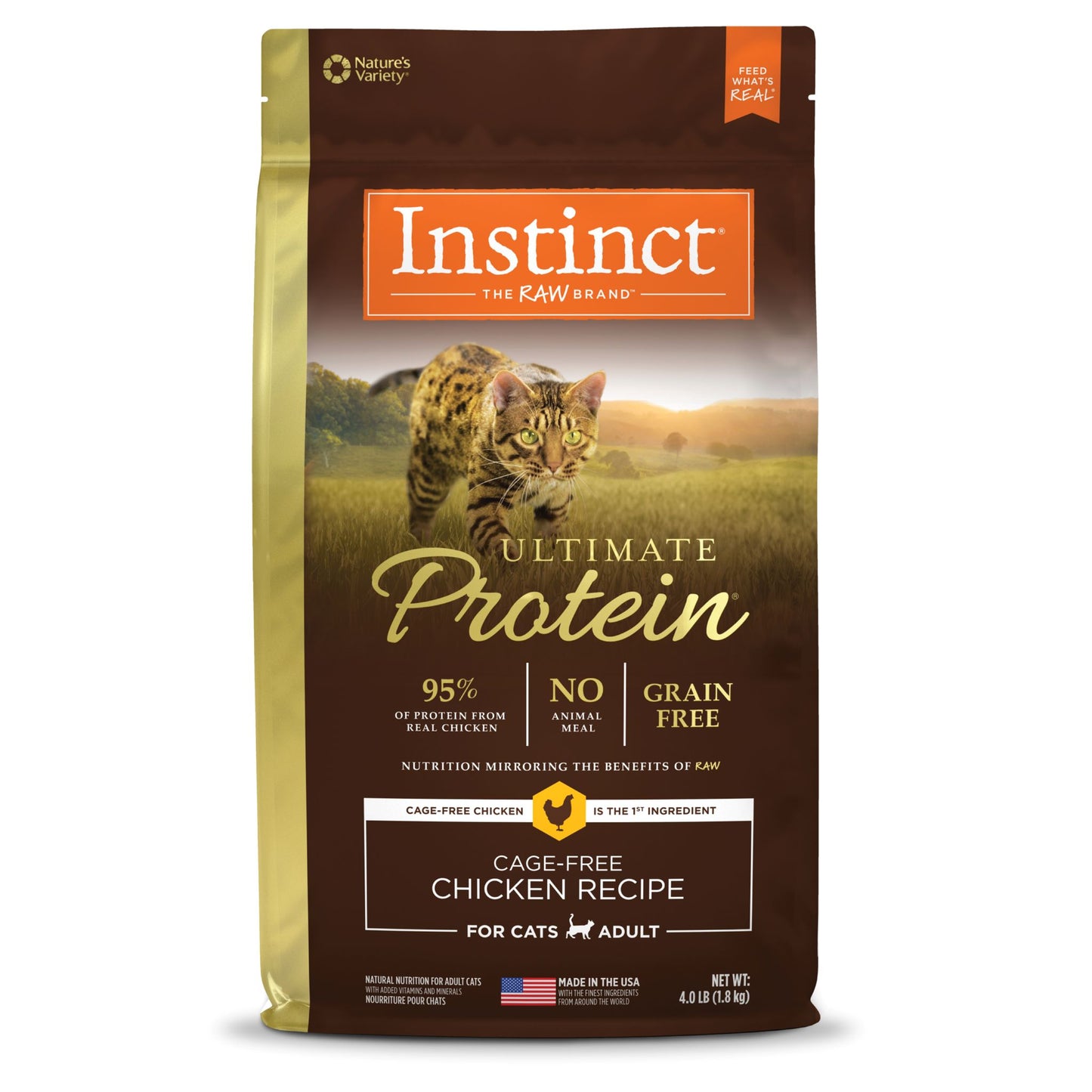Instinct Ultimate Protein Chicken Dry Cat Food, 4-lb Bag