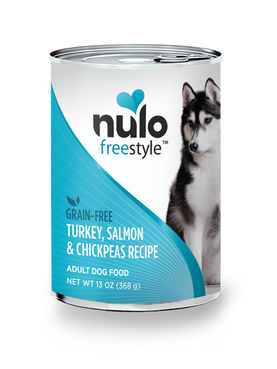 Nulo Freestyle Adult Turkey, Salmon, and Chickpeas Recipe, Wet Dog Food, 13-oz, Case of 12
