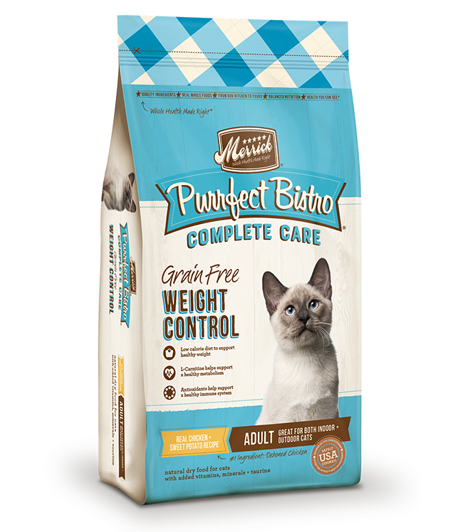 Merrick Purrfect Bistro Complete Care Weight Control Dry Cat Food, 4-lb Bag
