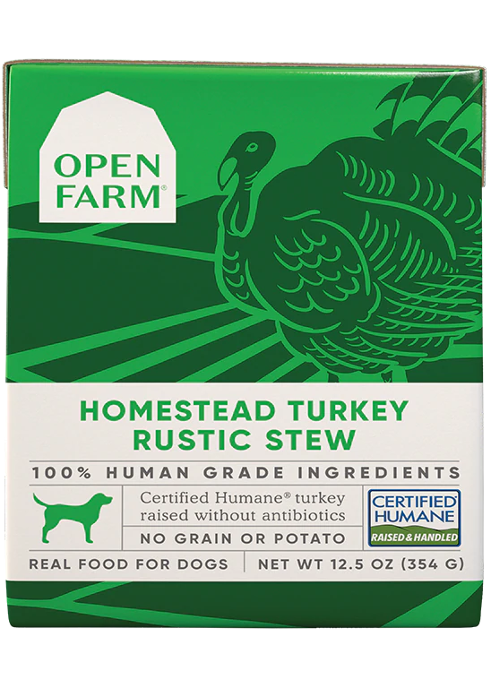 Open Farm Homestead Turkey Rustic Stew, Wet Dog Food, 12.5oz Case of 12